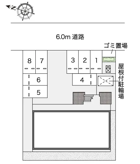 ★手数料０円★越谷市花田４丁目 月極駐車場